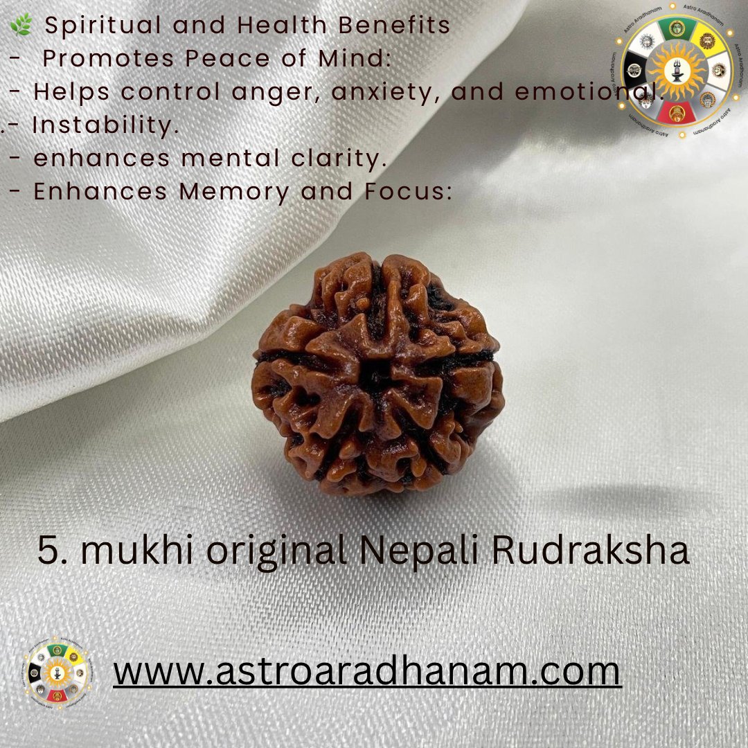 5 Mukhi Original Nepali Rudraksha